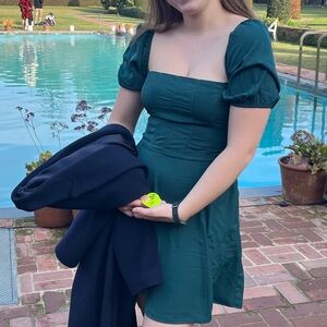 NWT Dark Green Abercrombie Party Dress